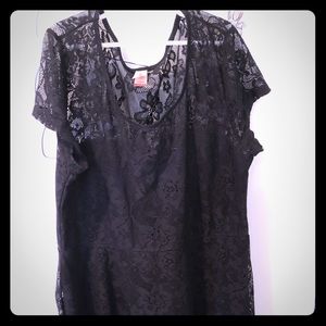 Little black dress with lace